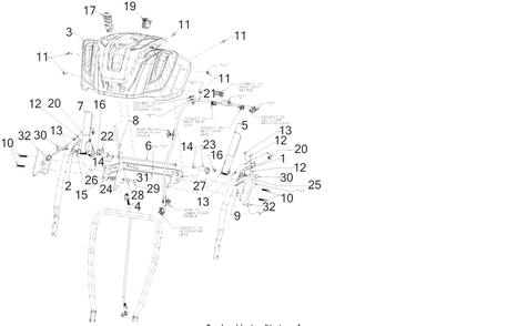 Panel Diagram and Parts List for 3X30-INCHPRO (31AH8EVU710)(2018) Cub Cadet Snow Blower